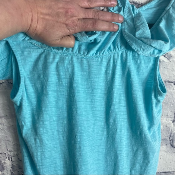 Lilly Pulitzer Wynne 100% Pima Cotton Off Shoulder Ruffle Top Blue Small - Picture 9 of 16